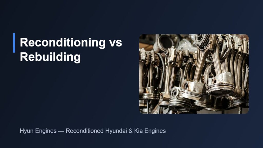 Reconditioning vs rebuilding an engine - engine block