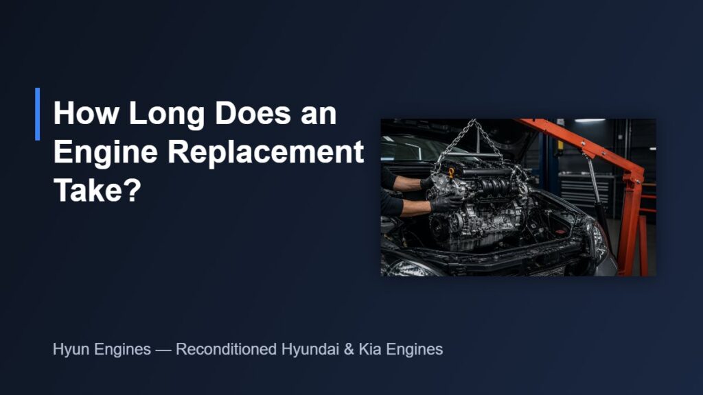 How long does engine replacement take - engine fitting