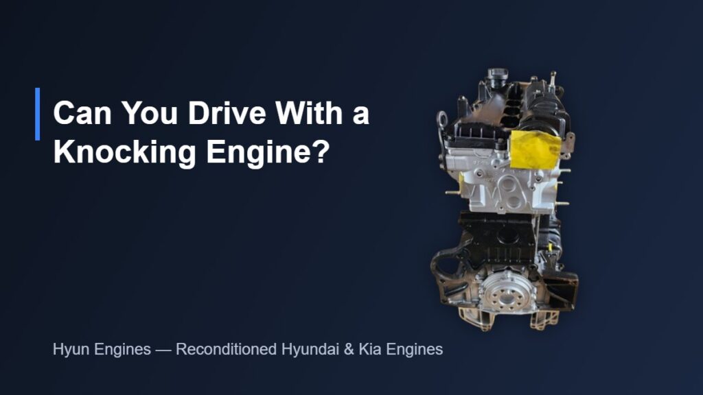 Can you drive with a knocking engine - D4CB engine