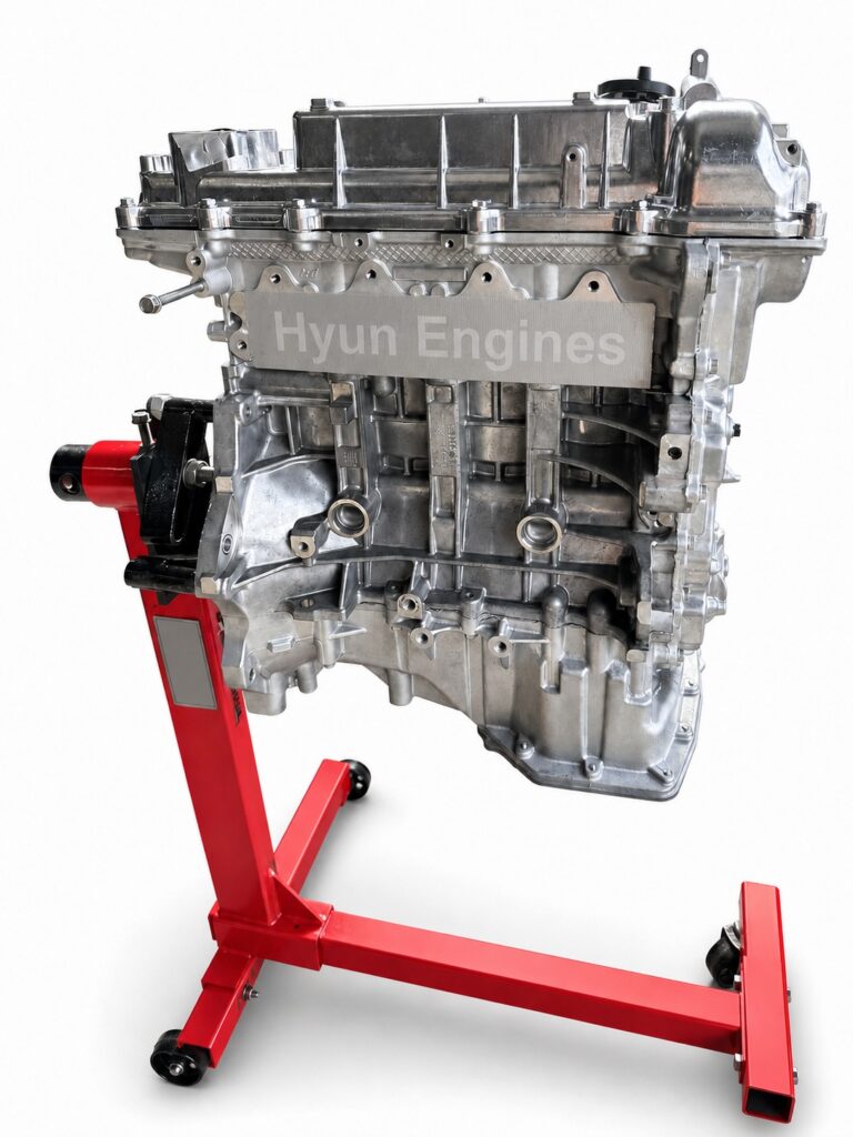 Reconditioned Hyundai G4FJ 1.6 T-GDi turbo engine on stand – Hyun Engines